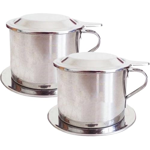 Vietnamesischer Kaffee -Tropf 2 -PCS -Set Edelstahl -Kaffee -Tropf -Set enthalten Deckel, Tablett, Filter, vietnamesischer Hersteller mit Griff, langsamer Tropfhersteller, Filter, Drippe Vietnamesischer Kaffee -Tropf 2 -PCS -Set Edelstahl -Kaffee -Tropf -Set enthalten Deckel, Tablett, Filter, vietnamesischer Hersteller mit Griff, langsamer Tropfhersteller, Filter, Drippe von Hemore