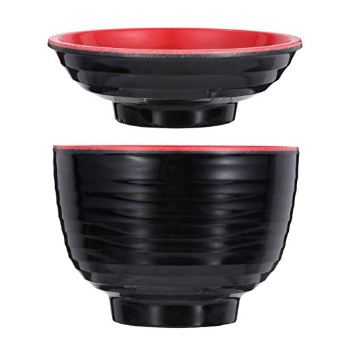 Hemoton 2 Stück Suppenschüssel mit Deckel Miso Schüssel Ramen Schüssel Japanische Reisschale Traditionelle Nudelschalen Getreide Schalen für Suppe, Pasta,Dessert,Snacks von HEMOTON