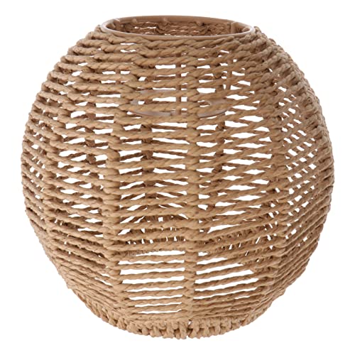 Rattan Lampenschirm E27 Dekoration Vintage Tischlampenschirm Stehlampe Lampe B?hmische Ersatzlampenschirme für Pendelleuchte Wandlampe Tischlampe Deckenleuchte Schirm von HEMOTON