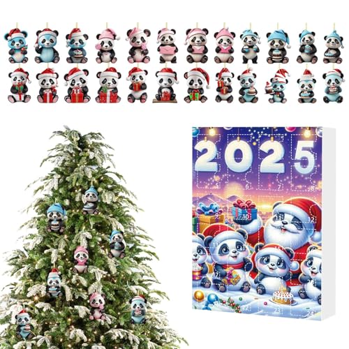 Christmas Panda Advent Calendars, 2D Acrylic Panda Hanging Ornaments Advent Calendars, 24 Days Christmas Countdown Calendar for Kids Christmas Panda Advent Calendars, 2D Acrylic Panda Hanging Ornaments Advent Calendars, 24 Days Christmas Countdown Calendar for Kids von Hemousy