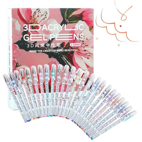 Hemousy Acryl Gel Stifte | Mehrfarbiges Acryl Marker Kunst Set | Bastel Zeichen Malstifte für Stein Holz Stoff Papier Kreativprojekte Hemousy Acryl Gel Stifte | Mehrfarbiges Acryl Marker Kunst Set | Bastel Zeichen Malstifte für Stein Holz Stoff Papier Kreativprojekte von Hemousy