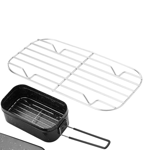 Hemousy Backrost,Grillplatte Warmhalterost - Multifunktional Edelstahl Hochwertiges Küchenzubehör Zum Trocknen Braten Grillen Kochen Backen von Hemousy