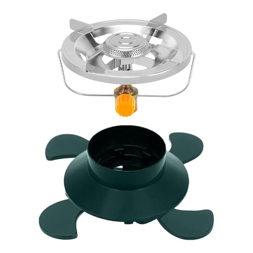 Hemousy Campingkocher Stütze - Wanderkocher Gaskartuschen Basis,Klappbar Verstellbarer Flammen Ständer Stabilisierstütze Für Outdoor Campung Picknick Angeln Bratpfannen Kochgeschirr von Hemousy