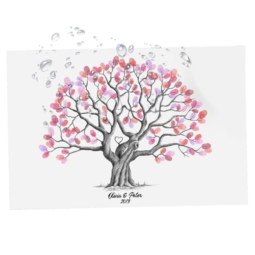 Hemousy Familien Fingerabdruck Baum Wandbild - Gästebuch Für Hochzeiten Und Feiern - Kreative Wohnaccessoires Hochzeitsdeko Familienstammbaum Idee Hemousy Familien Fingerabdruck Baum Wandbild - Gästebuch Für Hochzeiten Und Feiern - Kreative Wohnaccessoires Hochzeitsdeko Familienstammbaum Idee von Hemousy