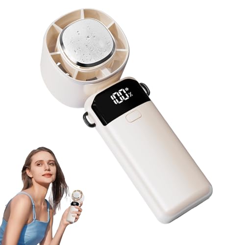 Hemousy Handheld-Lüfter,Tragbarer Lüfter Zur Abkühlung - Praktisches Gadget Mit 100 Geschwindigkeitsstufen Batteriebetrieben Leiser Klappbarer Luftkühler Für Studentenzimmer von Hemousy