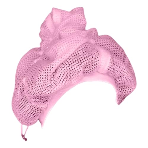 Hemousy Net Plopping Cap Hair Bonnet for Drying Curly Hair, Plopping Netz Locken mit Kordelzug, Verstellbare Netz-plopping-Kappe zum trocknen von lockigem Haar für Frauen und Mädchen von Hemousy