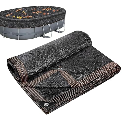 Hemousy Ovales Pool Laubnetz | Schwimmbecken Sonnenschutz | Ovale Bodeneinbaupool-Abdeckung Zum Auffangen Von Laub Und Schmutz Für Garten Und Terrasse von Hemousy