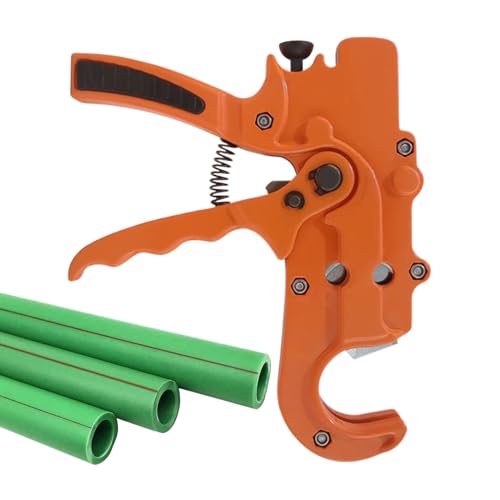 Hemousy PVC Schneidwerkzeug, Metall-Mit Ratschen-Mechanismus Für Kunststoffrohre, Ergonomische Rohrschere Für PPR/Rohre Und Sanitär-Heimwerkerbedarf Hemousy PVC Schneidwerkzeug, Metall-Mit Ratschen-Mechanismus Für Kunststoffrohre, Ergonomische Rohrschere Für PPR/Rohre Und Sanitär-Heimwerkerbedarf von Hemousy