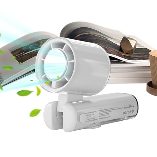 Hemousy Persönlicher Elektrischer Ventilator, USB-Wiederaufladbares Kühlgebläse Mit Licht, Digitaldisplay Sommerhitze Must-Have Mit Vielfältigen Windstärken Für Kinder Jugendliche Erwachsene von Hemousy