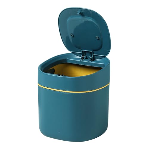 Hemousy Schreibtisch Mülleimer - Druck-Öffnen Schreibtisch Mülleimer,Platzsparender Hausmülleimer Für Arbeitszimmer Schlafzimmer Badezimmer Wohnheim von Hemousy