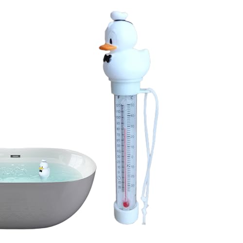 Hemousy Schwimmendes Poolthermometer - Ententhermometer Für Draußen | Schwimmend Mit Schnur Für Pool, Teich Und Wassertank Hemousy Schwimmendes Poolthermometer - Ententhermometer Für Draußen | Schwimmend Mit Schnur Für Pool, Teich Und Wassertank von Hemousy