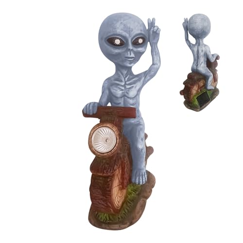 Hemousy Solare Alien Statue,Kleine Resin-Landschaftsfigur - Outdoor Solarlicht Sammlerstück Für Halloween Vorgarten Gruselhaus Sci-Fi Deko Hemousy Solare Alien Statue,Kleine Resin-Landschaftsfigur - Outdoor Solarlicht Sammlerstück Für Halloween Vorgarten Gruselhaus Sci-Fi Deko von Hemousy
