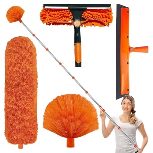 Hemousy Staubwedel Mit Teleskopstiel - Mikrofaser Spinnwebenwedel Mit Langem Stiel - Multifunktioneller Ergonomischer Staubwedel Für, Wand Und Fensterreinigung Hemousy Staubwedel Mit Teleskopstiel - Mikrofaser Spinnwebenwedel Mit Langem Stiel - Multifunktioneller Ergonomischer Staubwedel Für, Wand Und Fensterreinigung von Hemousy