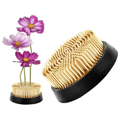 Hemousy Steckfrosch - Wiederverwendbares Blumengesteck Werkzeug - Kupfernadel Metall Halter Für Garten Blumendeko Arrangement Im Freien von Hemousy