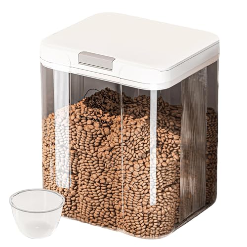 Hemousy Tierfutterbehälter, Stapelbarer Tierfutterbehälter, 5L Transparenter Stapelbarer Vorratscontainer Für Küche Haushalt Garage Zur von Hemousy
