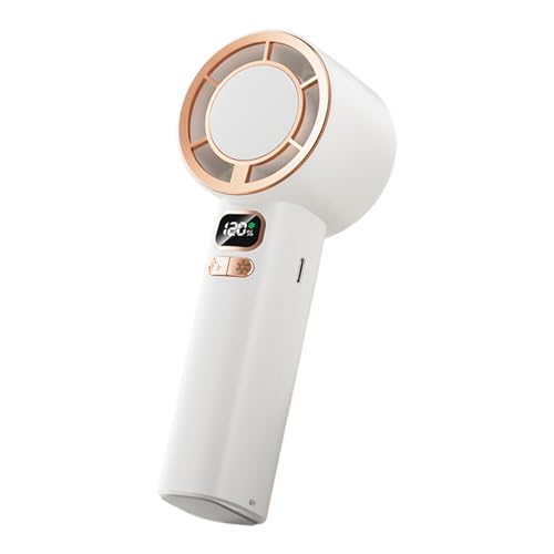 Hemousy Tragbarer Handfächer - USB-Aufladbarer Handventilator Mit LED-Anzeige | 3000mAh Akku 1-120 Stufen Kühlgerät Für Draußen Drinnen Büro Schule Camping Wandern von Hemousy