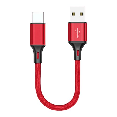 Hemousy Type C Kabel, 25Cm Schnellladekabel Nylon Typ C Ladekabel, Tragbares Schnelllade Und Datenübertragungskabel Für Laptop Handy Computer von Hemousy