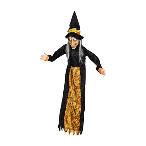 Motion Sensor Hexenverzierung blinkende LED -Augen, Fliegende Hexe Halloween, gruselige Halloween -Ornament, Urlaubsdekorationen für Gartengarten Klassenzimmer Eingang Masquerade Bälle Motion Sensor Hexenverzierung blinkende LED -Augen, Fliegende Hexe Halloween, gruselige Halloween -Ornament, Urlaubsdekorationen für Gartengarten Klassenzimmer Eingang Masquerade Bälle von Hemousy