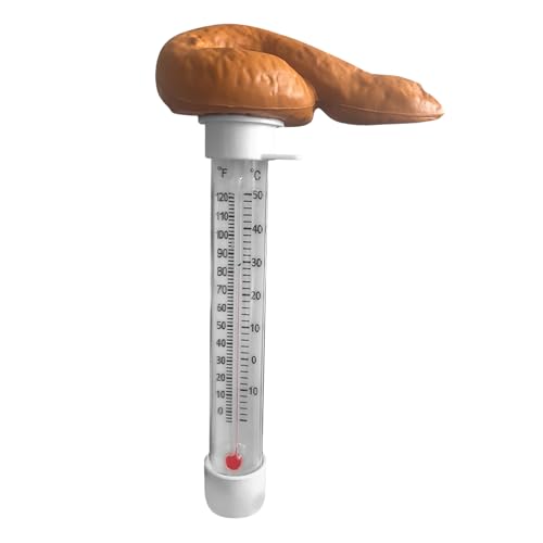 Poop-Shaped Pool Thermometer Floating, Easy Read Prank Water Temperature Thermometer for Swimming Pools Spas Hot Tubs von Hemousy