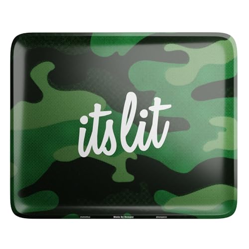 Hemper It's Lit! Camouflage-Rolltablett – tragbarer Organizer für Papiere und Zubehör | robuste Oberfläche | kräftiges Camouflage-Design mit lustigem Spruch | ideal für Schreibtisch, Reisen oder Hemper It's Lit! Camouflage-Rolltablett – tragbarer Organizer für Papiere und Zubehör | robuste Oberfläche | kräftiges Camouflage-Design mit lustigem Spruch | ideal für Schreibtisch, Reisen oder von Hemper