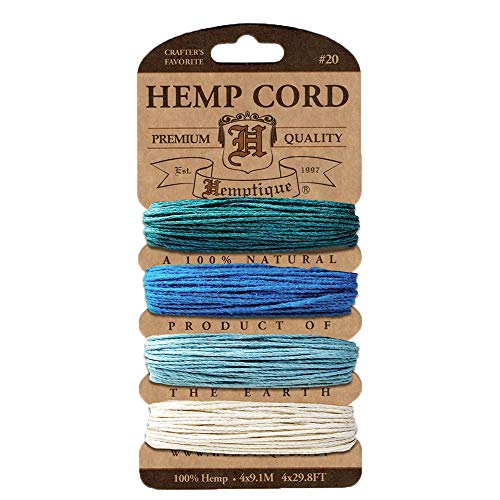 Hemp Cord 20lb 120'-Aquamarine von Hemptique