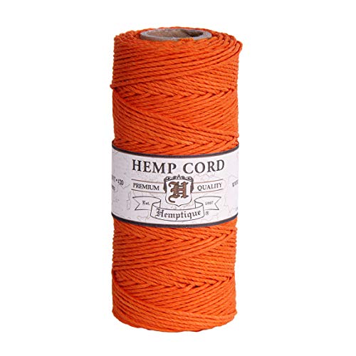 Hemptique Hemp Cord Spool 20lb 205'-Orange, Other, Multicoloured, 6.06 x 6.06 x 11.9 cm von Hemptique