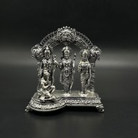 925 Sterling Silber Widder Darbar/Laxman Sita Hanuman Ji Idol von HemrajJewellers