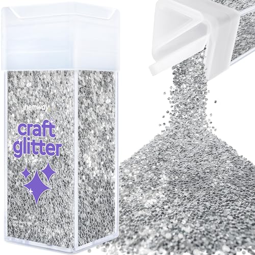 Glitzer für Bastelarbeiten Shaker Silberharz Trinkgläser Karten Weihnachtsschmuck Kerzen extra klobig Nägel Gesicht Kosmetik 130g/4,6 oz Glitzer für Bastelarbeiten Shaker Silberharz Trinkgläser Karten Weihnachtsschmuck Kerzen extra klobig Nägel Gesicht Kosmetik 130g/4,6 oz von Hemway