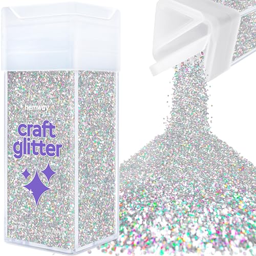 Glitzer für Bastelarbeiten Shaker silberfarbenes holografisches Kunstharz Trinkgläser Karten Weihnachtsschmuck Kerzen fein Nägel Gesicht Kosmetik 130g / 4,6 oz Glitzer für Bastelarbeiten Shaker silberfarbenes holografisches Kunstharz Trinkgläser Karten Weihnachtsschmuck Kerzen fein Nägel Gesicht Kosmetik 130g / 4,6 oz von Hemway