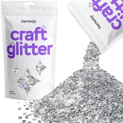 Glitzer zum Basteln Silberharz Trinkgläser Karten Weihnachtsschmuck Kerzen super klobig 100 g / 3,5 oz Glitzer zum Basteln Silberharz Trinkgläser Karten Weihnachtsschmuck Kerzen super klobig 100 g / 3,5 oz von Hemway