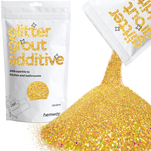 Hemway Gold-Holographic Glitter Grout Tile Additive 100g Fliesen Bad von Hemway