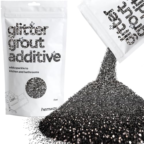 Hemway Black Glitter Grout Tile Additive 100g Fliesen Bad Nassraum Küche von Hemway