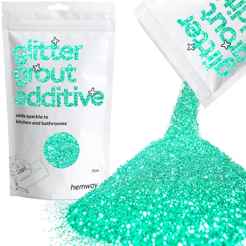 Hemway Türkis Glitter Grout Tile Additive 100g Fliesen Bad Nassraum von Hemway