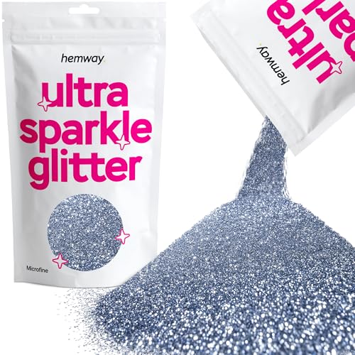 Hemway (Azure) MICROFINE- Premium-Multi Purpose Glitter 1/256" .004" 0,1mm 100 Mikron Staub/Pulver 100g Einzigartige Farben für die Verwendung mit Handwerk Weinglas-Kunst-DIY Dekoration Hochzeiten von Hemway