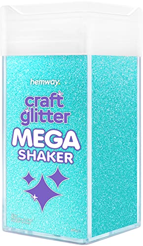 Hemway BULK Glitter 410g / 14.5oz MEGA Craft Shaker Glitter for Nails, Resin, Tumblers, Arts, Crafts, Painting, Festival, Cosmetic, Body - Microfine (1/256" 0.004" 0.1mm) - Baby Blue Iridescent von Hemway