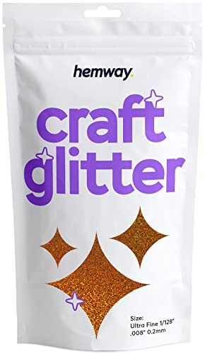 Hemway Copper Holographic Craft Glitter 100g 3,5 Unzen Ultrafein/Extra Fine 1/128" 0,008" 0.2MM für Kunsthandwerk Tumblers Papier Glasdekorationen Verschönern Hemway Copper Holographic Craft Glitter 100g 3,5 Unzen Ultrafein/Extra Fine 1/128" 0,008" 0.2MM für Kunsthandwerk Tumblers Papier Glasdekorationen Verschönern von Hemway