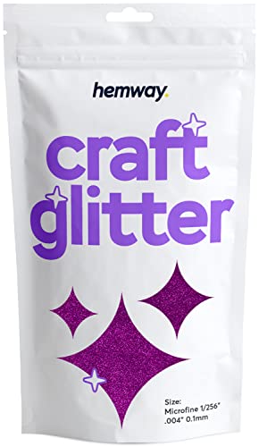 Hemway Craft Glitter 100g 3,5 Unzen Mikrofeiner 1/256" 0,004" 0,1 mm (Fuchsia Pink) von Hemway