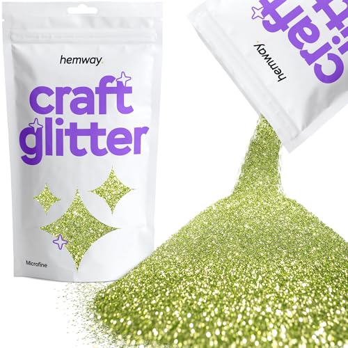 Hemway Craft Glitter 100g 3,5 Unzen Mikrofeiner 1/256" 0,004" 0,1 mm (Olive) von Hemway