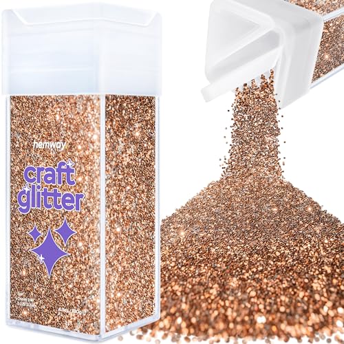 Hemway Craft Glitter Shaker 130g / 4.6oz Glitter for Arts, Crafts, Resin, Tumblers, Nails, Painting, Decoration, Festival, Cosmetic, Body - Chunky (1/40" 0.025" 0.6mm) - Bronze Brown von Hemway