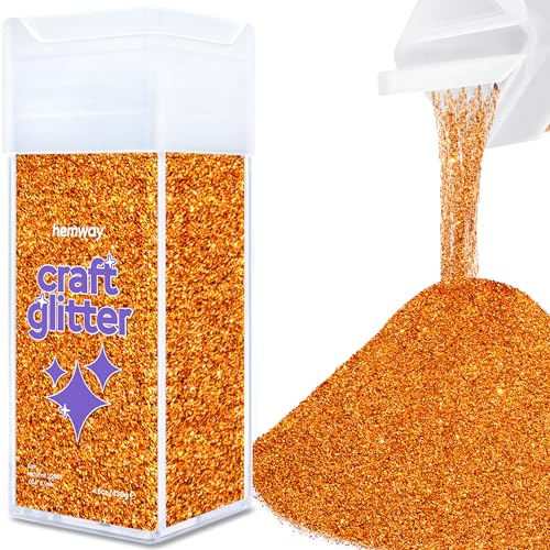 Hemway Craft Glitter Shaker 130g / 4.6oz Glitter for Arts, Crafts, Resin, Tumblers, Nails, Painting, Decoration, Festival, Cosmetic, Body - Microfine (1/256" 0.004" 0.1mm) - Copper von Hemway