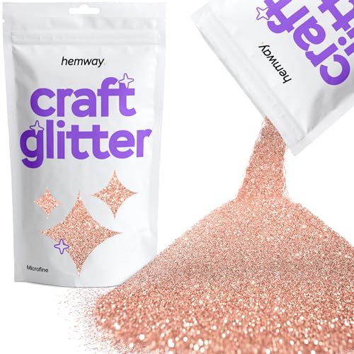 Hemway Craft Glitter 100g 3,5 Unzen Mikrofeiner 1/256" 0,004" 0,1 mm (Rose Gold) von Hemway