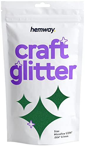 Hemway Craft Glitter 100g 3,5 Unzen Mikrofeiner 1/256" 0,004" 0,1 mm (Emerald Green) von Hemway