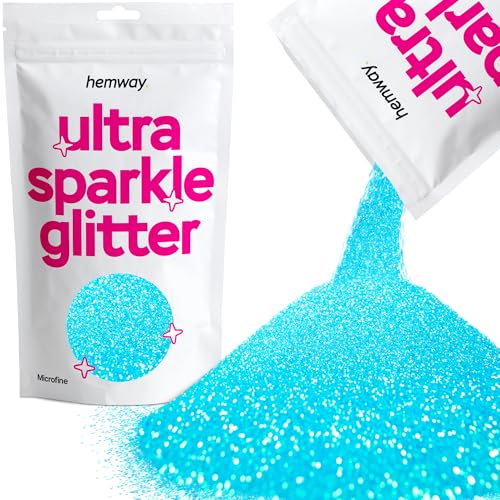 Hemway Erstklassiger Mehrzweck-Glitzerstaub/Puder 0,1 mm 100 Mikron Staub/Puder, 100 g, einzigartige Farben zur Verwendung bei Bastelarbeiten, Weinglas-Arrangements, Dekoration von Hochzeitstischen, für Geschenke, Karten, Blumen, Kosmetika, auf Gesicht, Augenlidern, Körper, Nägeln, Haut, Haar, Bärten, Glitzer, babyblau, 1/256" .004" 0.1mm 100 microns Hemway Erstklassiger Mehrzweck-Glitzerstaub/Puder 0,1 mm 100 Mikron Staub/Puder, 100 g, einzigartige Farben zur Verwendung bei Bastelarbeiten, Weinglas-Arrangements, Dekoration von Hochzeitstischen, für Geschenke, Karten, Blumen, Kosmetika, auf Gesicht, Augenlidern, Körper, Nägeln, Haut, Haar, Bärten, Glitzer, babyblau, 1/256" .004" 0.1mm 100 microns von Hemway