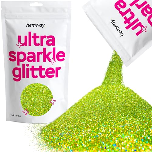 Hemway Erstklassiger Mehrzweck-Glitzerstaub/Puder 0,1 mm 100 Mikron Staub/Puder, 100 g, einzigartige Farben zur Verwendung bei Bastelarbeiten, Weinglas-Arrangements, Dekoration von Hochzeitstischen, für Geschenke, Karten, Blumen, Kosmetika, auf Gesicht, Augenlidern, Körper, Nägeln, Haut, Haar, Bärten, Glitzer, Lime Green Holographic, 1/256" .004" 0.1mm 100 microns Hemway Erstklassiger Mehrzweck-Glitzerstaub/Puder 0,1 mm 100 Mikron Staub/Puder, 100 g, einzigartige Farben zur Verwendung bei Bastelarbeiten, Weinglas-Arrangements, Dekoration von Hochzeitstischen, für Geschenke, Karten, Blumen, Kosmetika, auf Gesicht, Augenlidern, Körper, Nägeln, Haut, Haar, Bärten, Glitzer, Lime Green Holographic, 1/256" .004" 0.1mm 100 microns von Hemway