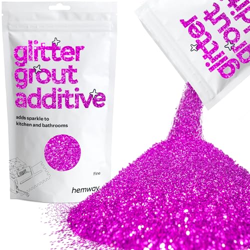 Hemway Fuchsia Glitter Grout Tile Additive 100g Fliesen Bad Nassraum Küche von Hemway