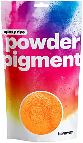 Hemway | Metallic Mandarine-orange-Puder-Pigment-Schein-Dye Metallic Pigments für Epoxidharz, Polyurethan-Lack - 50g von Hemway