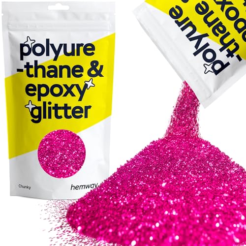 Hemway | Polyurethan und Epoxid-Glitter - CHUNKY - 1/40" 0,025" 0.6mm - Dark Rose / 100g von Hemway