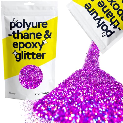 Hemway | Polyurethan und Epoxid-Glitter - CHUNKY - 1/40" 0,025" 0.6mm - Purple Holographic / 100 g von Hemway