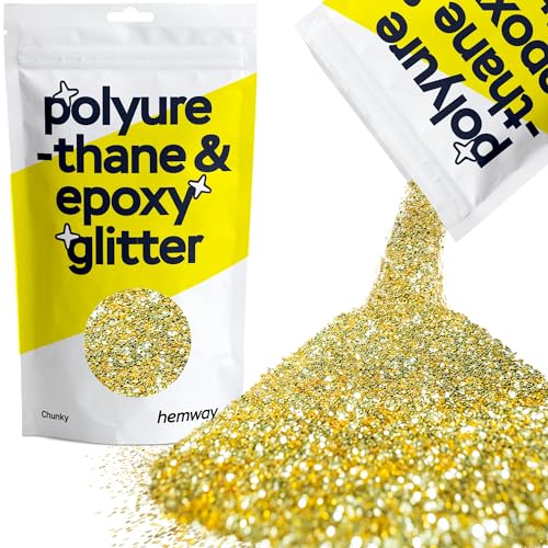 Hemway | Polyurethan und Epoxid-Glitter - CHUNKY - 1/40" 0,025" 0.6mm - Sand-Gold / 100g von Hemway