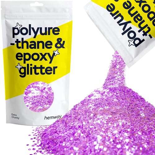 Hemway | Polyurethan und Epoxid-Glitter - EXTRA CHUNKY - 1/24" 0,040" 1 mm - Lavendel / 100 g von Hemway